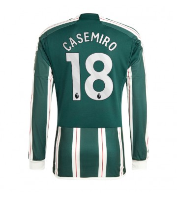 Lacne Muži Futbalové dres Manchester United Casemiro #18 2023-24 Dlhy Rukáv - Preč
